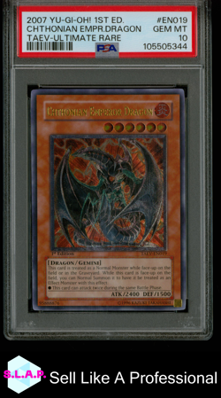 CHTHONIAN EMPR.DRAGON TAEV-ULTIMATE RARE YU-GI-OH! EVO 2007 EN019 PSA 10 - Image 1