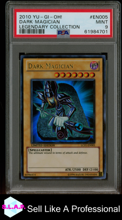 DARK MAGICIAN LEGENDARY COLL YU-GI-OH! LEGENDARY COLLECTION 2010 EN005 PSA 9 - Image 1