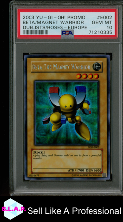 BETA THE MAGNET WARRIOR YU-GI-OH DOR-E002 2003 DUELISTS ROSES SEC RARE EN PSA 10 - Image 1