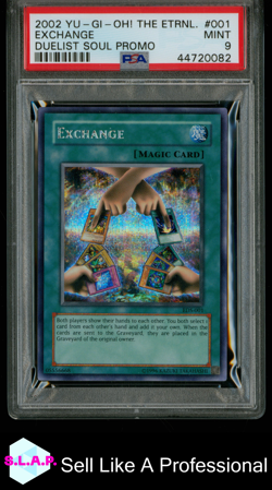 EXCHANGE YU-GI-OH EDS-001 2002 DUELIST SOUL PROMO SECRET RARE ENGLISH PSA 9 - Image 1