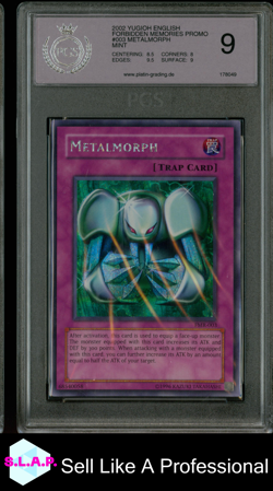 METALMORPH YU-GI-OH FMR-003 2002 FORBIDDEN MEMORIES PROMO SECRET RARE EN PGS 9 - Image 1