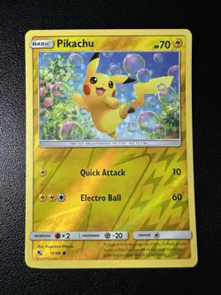 Pikachu 19/68 Hidden Fates 2019 REVERSE HOLO FOIL Pokemon TCG Card - Image 1