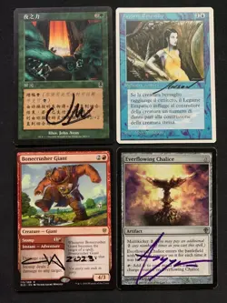 MTG Magic the Gathering x4 Lot Signed Cards Avon Maddocks Argyle - Image 1