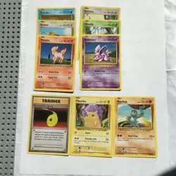 Pokemon Cards Lot XY Evolutions 9 Cards Pikachu 2016 Base Set Retro - Image 1