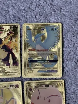 Set of 15 Pokemon Charizard,Mew,Greninja,Darkra&More Gold Foil Fan Art Cards NM! - Image 5