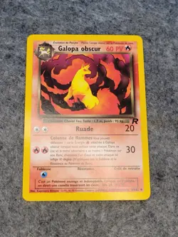 GALOPA OBSCUR (Dark Rapidash) Vintage French Pokemon Card 44/82 - NM - Image 1