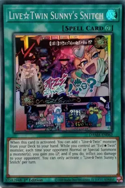 DAMA-EN062 LIVE TWIN SUNNY'S SNITCH SUPER RARE 1ST EDITION YuGiOh CARD - Image 1