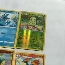 Pokemon Card Lot of 4 Quilava Cyndaquil Totodile Chikorita Rare - Image 3