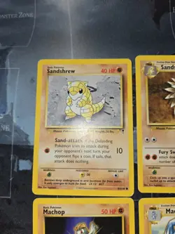 Legendary Collection 4 Card Lot Sandshrew, Sandslash, Machop, Machoke Fighting - Image 2