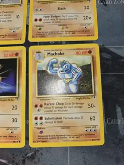 Legendary Collection 4 Card Lot Sandshrew, Sandslash, Machop, Machoke Fighting - Image 4