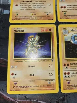 Legendary Collection 4 Card Lot Sandshrew, Sandslash, Machop, Machoke Fighting - Image 5