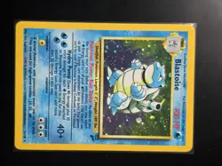 Pokemon Swirl 2nd Edition Blastoise Holo Rare Card 2/130 WOTC - Image 2