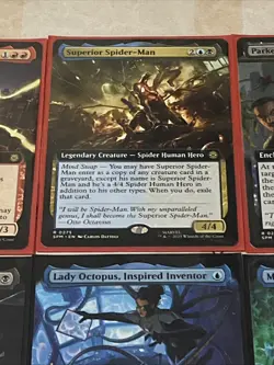 Spider-man Magic The Gathering Rare Extended Art Card Lot 15x Cards All N/M - Image 4