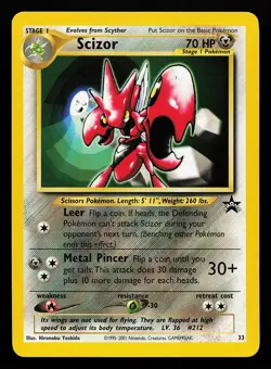 Scizor 33 WOTC Black Star Promo Pokemon Card - Image 1