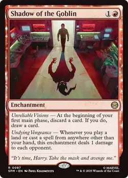 FOIL SHADOW OF THE GOBLIN mtg NM Marvel's Spider-Man 1 Rare - Image 1