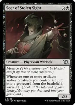 FOIL SEER OF STOLEN SIGHT mtg NM March of The Machine 1 Unc - Image 1