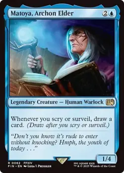 FOIL MATOYA, ARCHON ELDER mtg NM Final Fantasy 1 Rare - Image 1