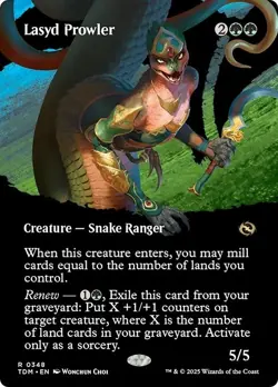 FOIL Borderless LASYD PROWLER mtg NM-M Tarkir Dragonstorm 1 Rare - Image 1