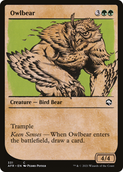 FOIL Showcase OWLBEAR mtg NM Forgotten Realms Common - Image 1