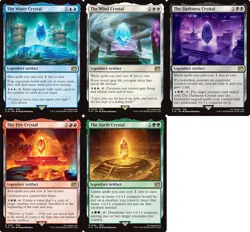 EDH RARE *FOIL CRYSTAL* Artifact Set ~mtg Final Fantasy Water Darkness Earth + - Image 3