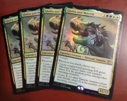 Alternate Art FOIL GHALTA AND MAVREN mtg DAMAGED March of The Machine Rare PROMO - Image 1