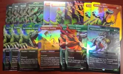 FOIL 17 Borderless Dinosaur Lost Caverns Trumpeting Carnosaur Hulking Raptor - Image 1