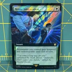 Heroic Intervention Surge Foil Extended Art Doctor Who Commander NM MTG - Image 1