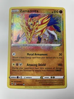 Zamazenta 102/185 Amazing Rare Holo Pokemon Vivid Voltage - Image 1