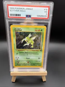Pokemon TCG Scyther Jungle 10/64 Holo Unlimited Holo Rare PSA 3 - Image 1