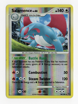 2008 Pokemon Salamence Stormfront #24/100 Reverse Holo Rare - MP (See Desc) - Image 1