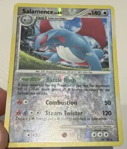 2008 Pokemon Salamence Stormfront #24/100 Reverse Holo Rare - MP (See Desc) - Image 3