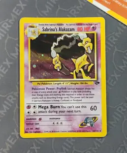 Pokemon Sabrina's Alakazam 16/132 Gym Challenge English Holo INKED - Image 2