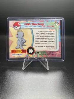 Machop #66 1999 Topps Pokemon TV Animation Edition Series 1 Blue Logo - Image 2