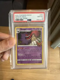 Pokemon SWSG Gengar Holo Trick Or Trade PSA 10 - Image 1