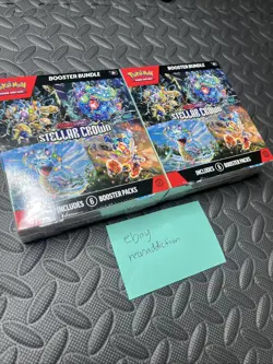 SET OF TWO Pokemon TCG Stellar Crown Booster Bundle New Sealed Scarlet & Violet - Image 2