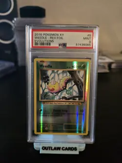 2016 POKEMON XY EVOLUTIONS #5 WEEDLE-REVERSE FOIL PSA 9 - Image 1