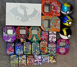 Lot Of *24* EMPTY Pokemon Tins/cases - Image 1