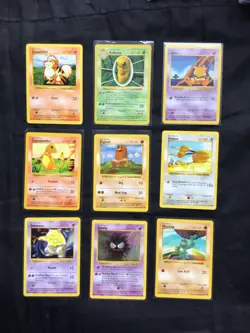 Pokemon Cards: Shadowless Base Set 36 Card Non-Holo Lot - Image 1
