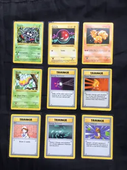 Pokemon Cards: Shadowless Base Set 36 Card Non-Holo Lot - Image 5