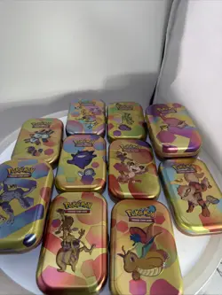 Lot Of 12 EMPTY POKEMON TINS Machamp & Dragonite & Gengar & More NO CARDS B - Image 1