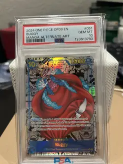 PSA 10 Buggy Manga Alt Art SR-SP [OP09] One Piece Card - Image 1