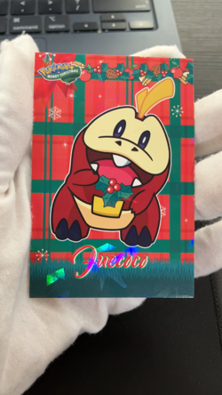 Fuecoco Cracked Ice Holo Pokemon 2024 Card Database Merry Christmas - Image 2
