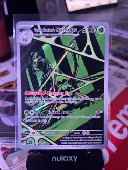 Pokemon TCG Team Rockets Spidops Illustration Rare Card 187/182 Destined Rivals - Image 1