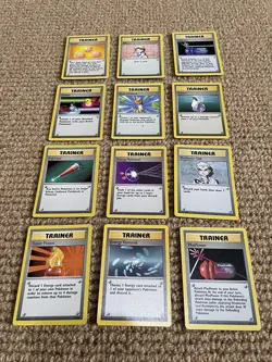 1999 Pokemon Unlimited Base Set Trainer Card Bundle, x12 Unique Cards Joblot GC - Image 1