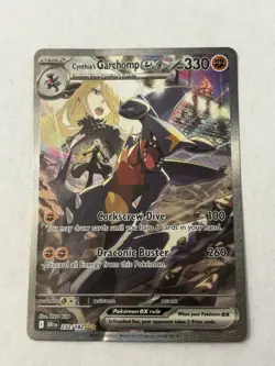 Pokemon TCG Cynthia's Garchomp EX Holo Card 232/182 Sv10: Destined Rivals - Image 1