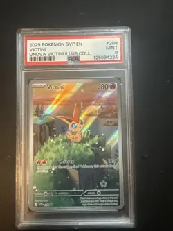 Pokemon TCG Victini Full Art Holo Black Star Promo Card 208 PSA 9 - Image 1
