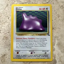 Ditto 3/62 Holo Rare - 1999 Fossil WOTC - Vintage Pokemon Card - Image 1