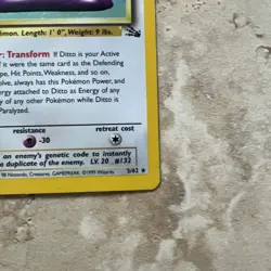 Ditto 3/62 Holo Rare - 1999 Fossil WOTC - Vintage Pokemon Card - Image 4