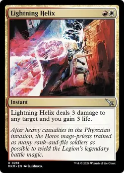 FOIL LIGHTNING HELIX mtg NM Murders at Karlov Manor 1 Unc - Image 1
