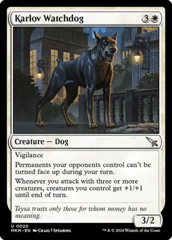 FOIL KARLOV WATCHDOG x4 mtg NM Murders at Karlov Manor 4 Unc - Image 1